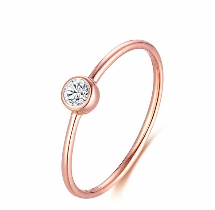 1ct Round Lab Diamond Yellow Gold 18K Ring