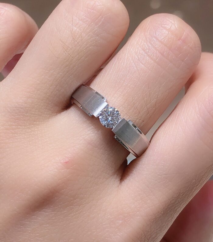 1ct Round Lab Diamond 铂PT950 Ring