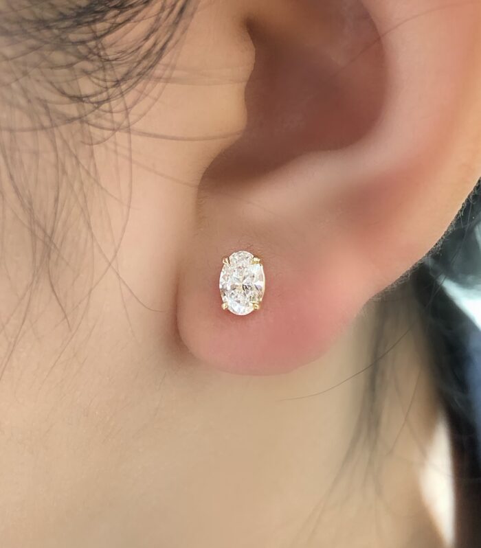 2ct Oval Lab Diamond Yellow Gold 18K Ring