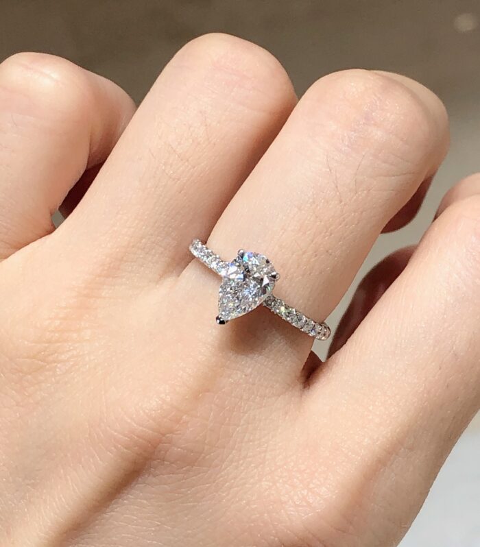 Pear 培育空托 铂PT950 Ring