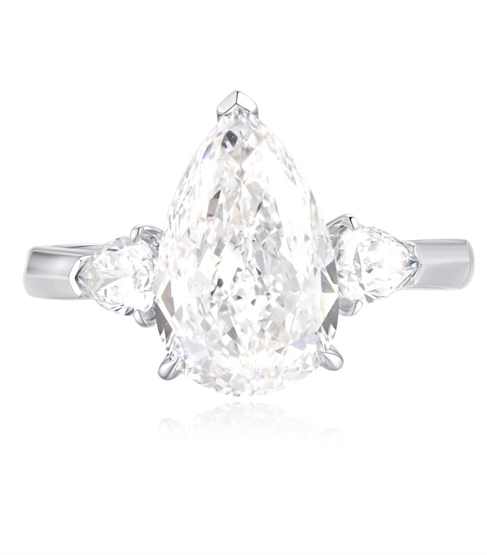 1ct Pear Diamond White Gold 18K Ring