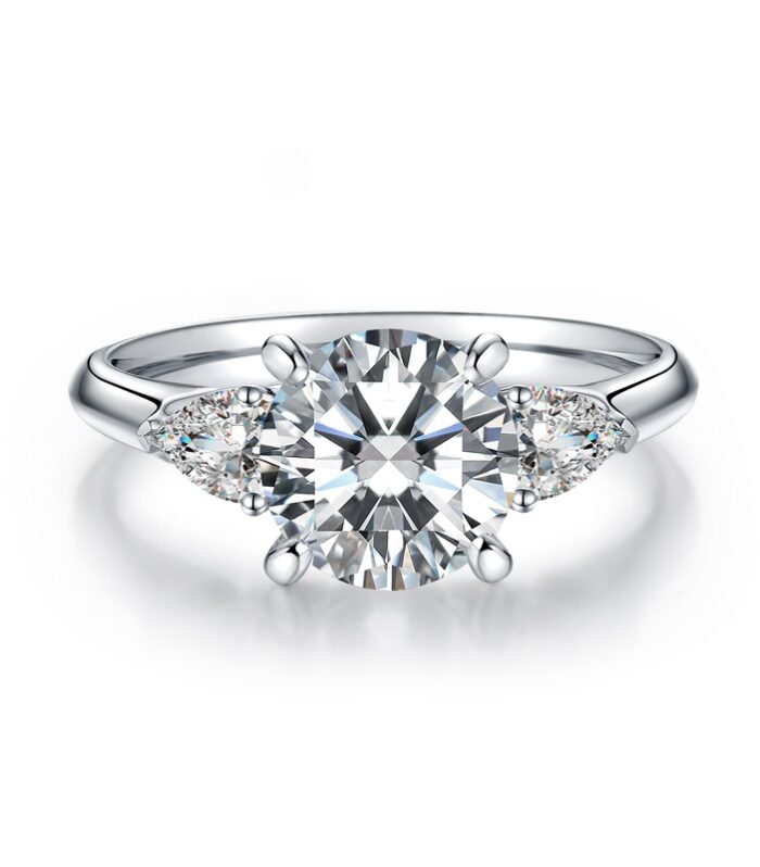1ct Round Diamond White Gold 18K Ring