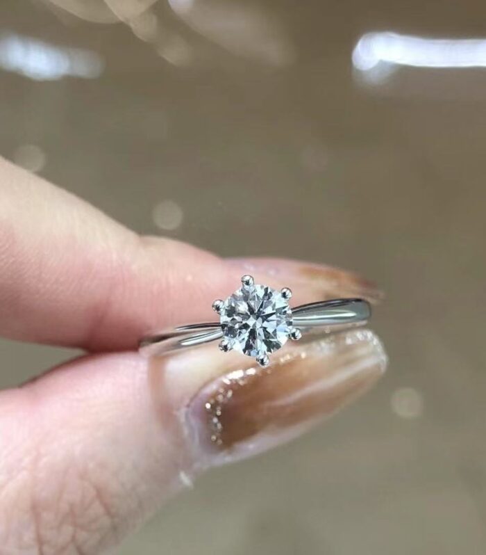 1ct Round Lab Diamond 铂PT950 Ring