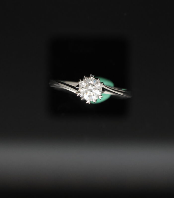 1ct Round Diamond 18k白 Ring
