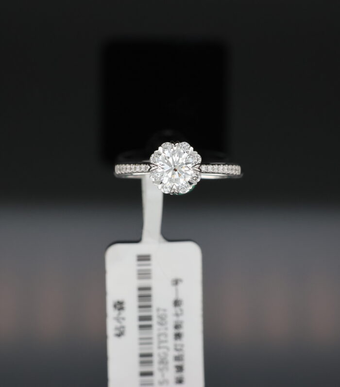 1ct Round Diamond 18k白 Ring