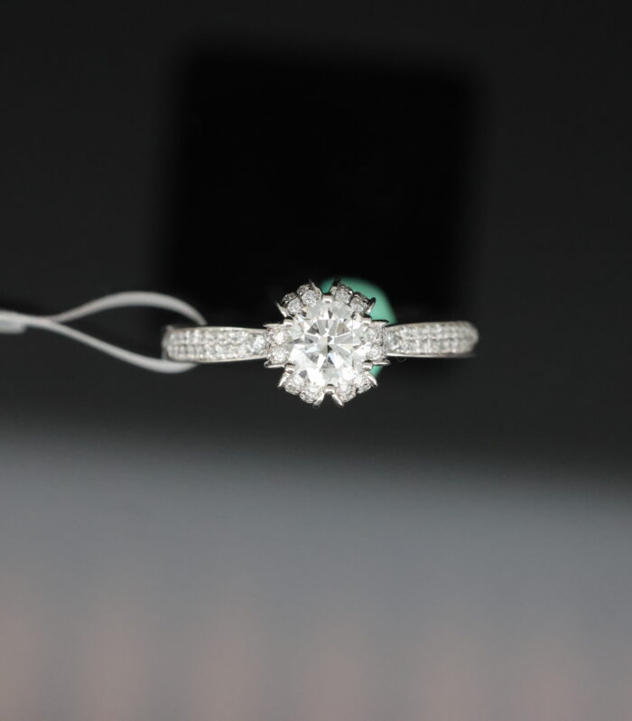 1ct Round Diamond 18k白 Ring