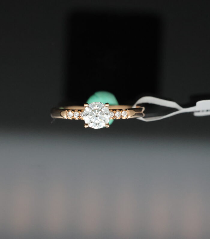 1ct Round Diamond 18k红 Ring
