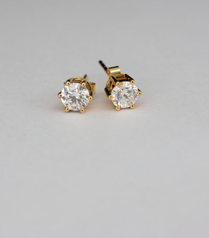 2ct Round Diamond 18k黄 Ring