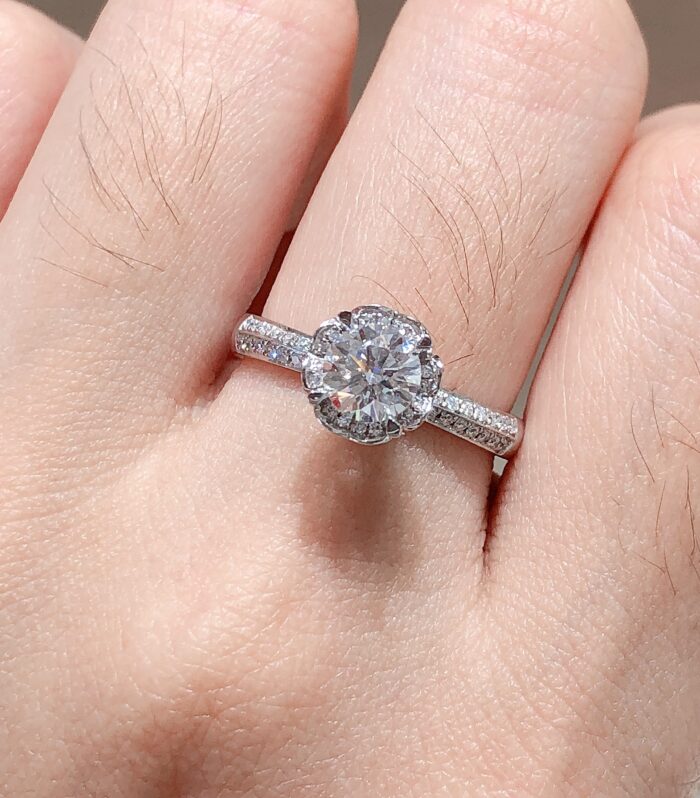 1ct Round Lab Diamond 铂PT950 Ring