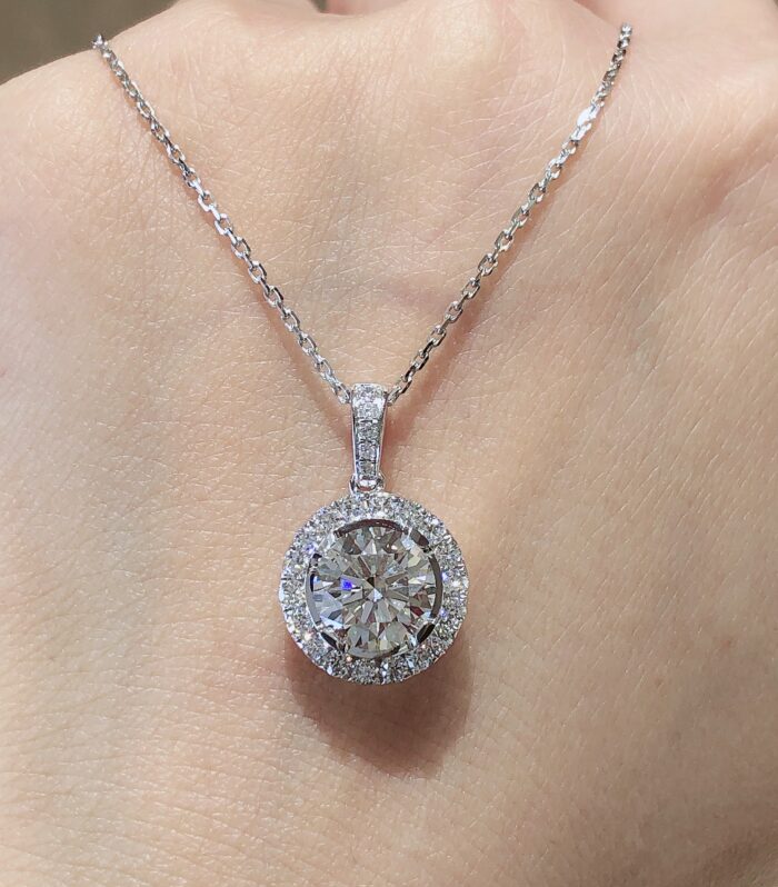 1ct Round Lab Diamond 铂PT950 Ring