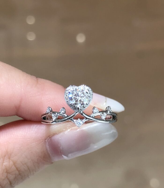 1ct Round Lab Diamond White Gold 18K Ring