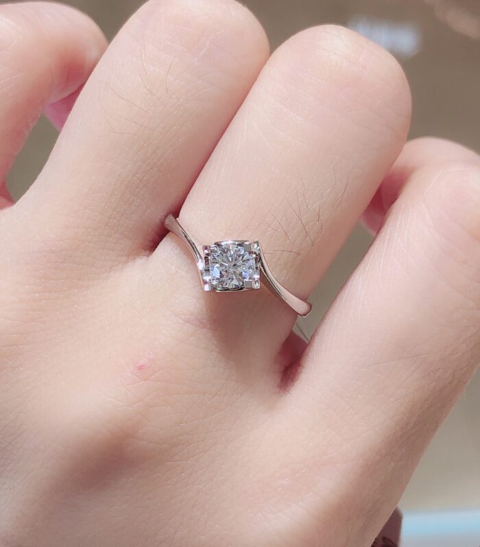 1ct Round Lab Diamond White Gold 18K Ring