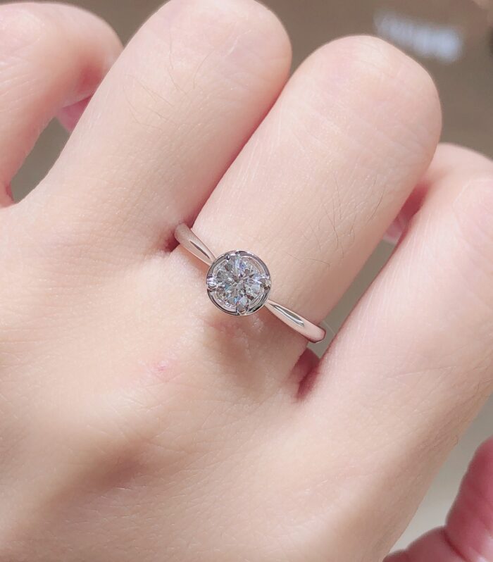 1ct Round Lab Diamond White Gold 18K Ring