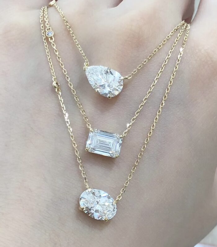 1ct Emerald Lab Diamond Yellow Gold 18K Ring