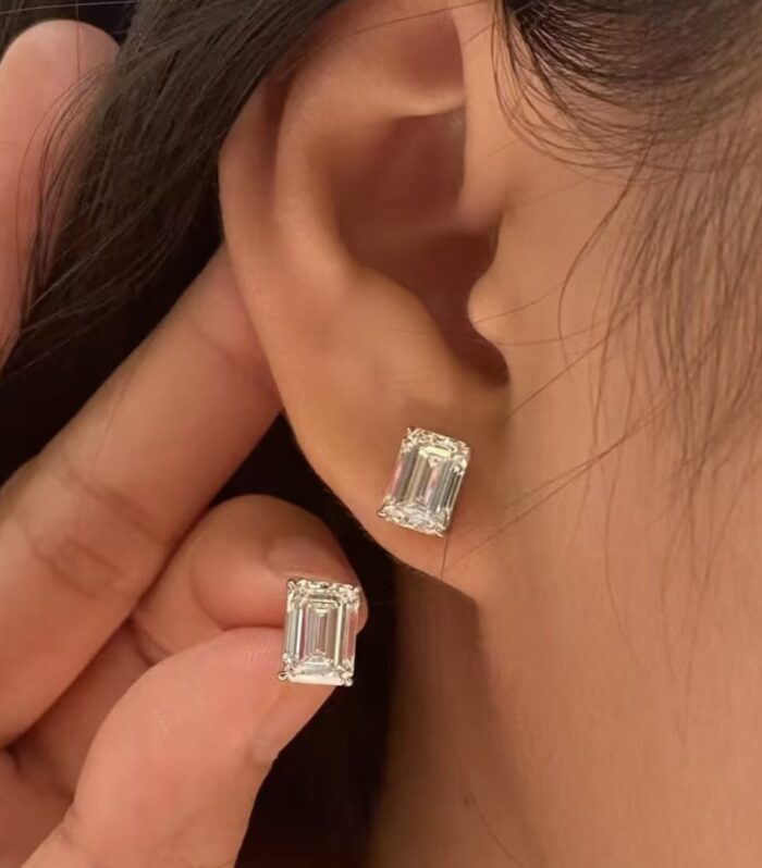 2ct Emerald Lab Diamond Yellow Gold 18K Ring