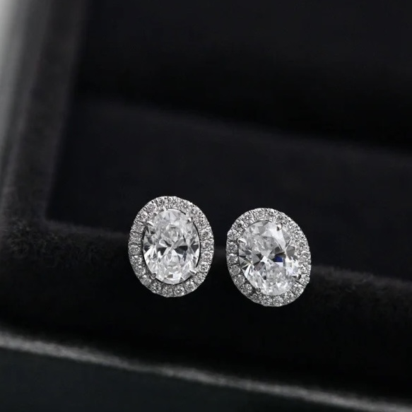 2ct Oval Lab Diamond 铂PT950 Ring