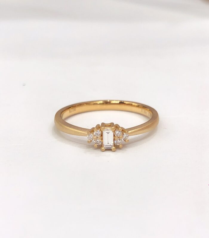 1ct 梯方 Lab Yellow Gold 18K Ring