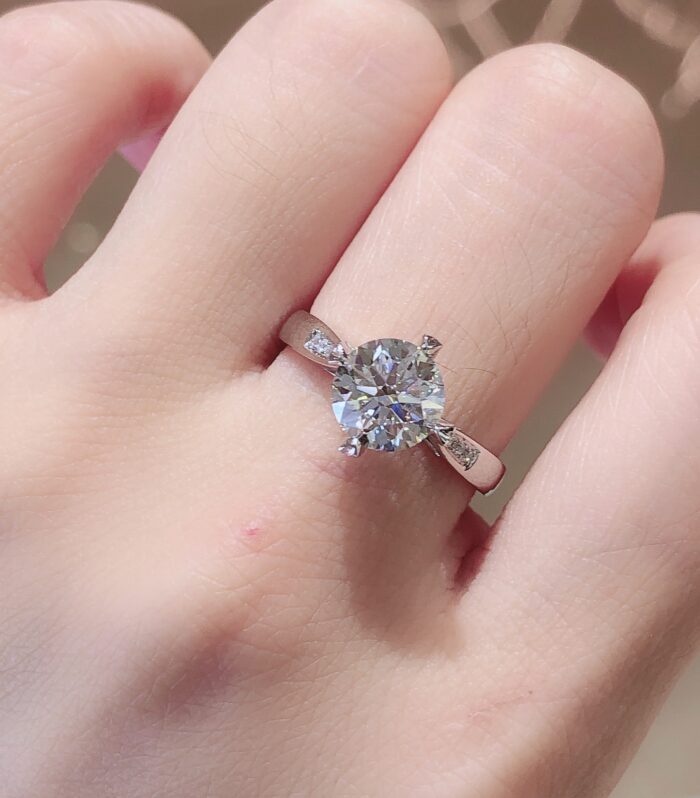 1ct Round Lab Diamond 铂PT950 Ring