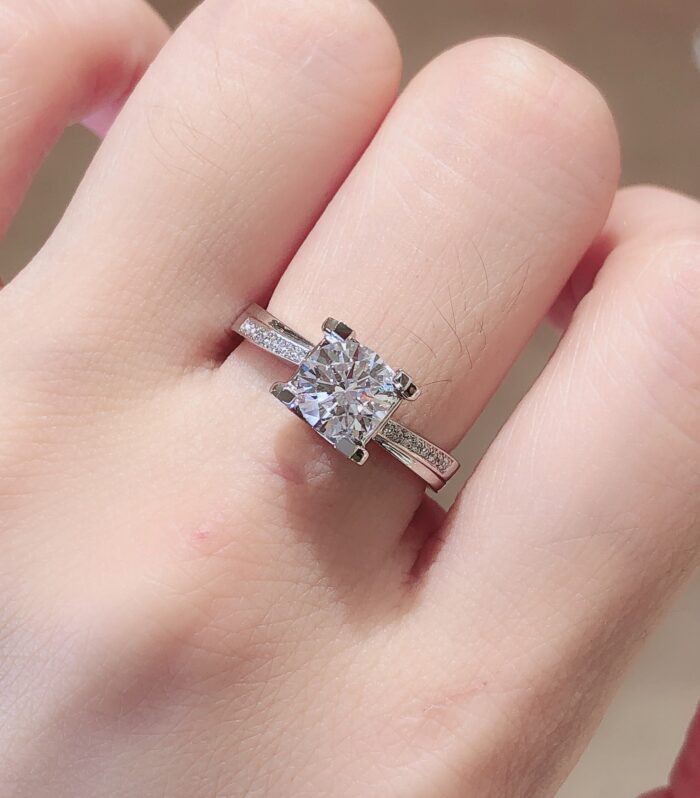 1ct Round Lab Diamond 铂PT950 Ring