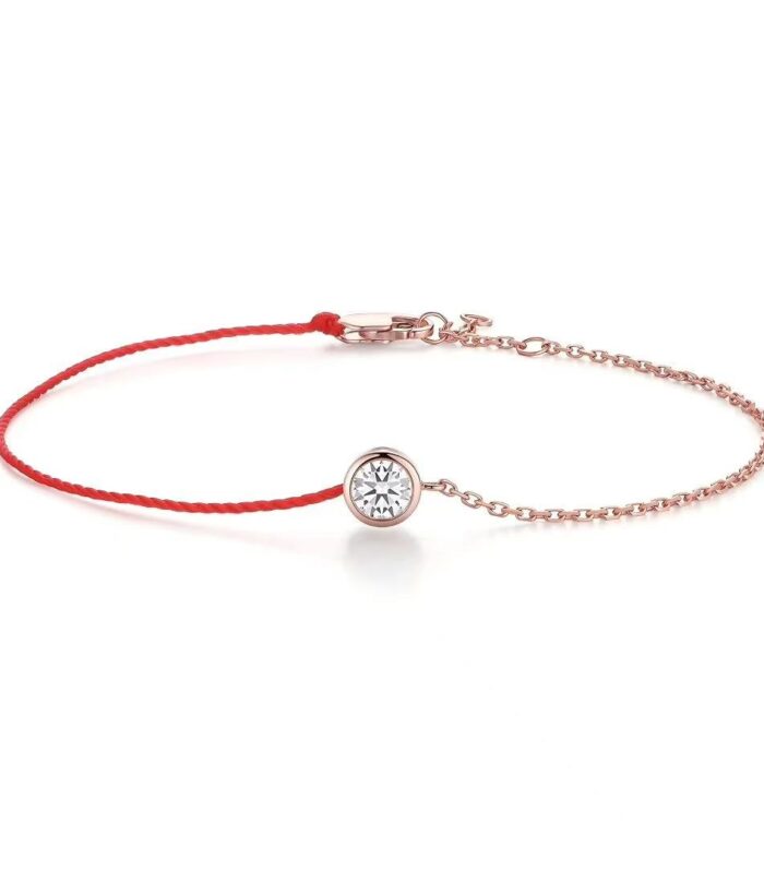 1ct Round Lab Diamond 18K红 Ring