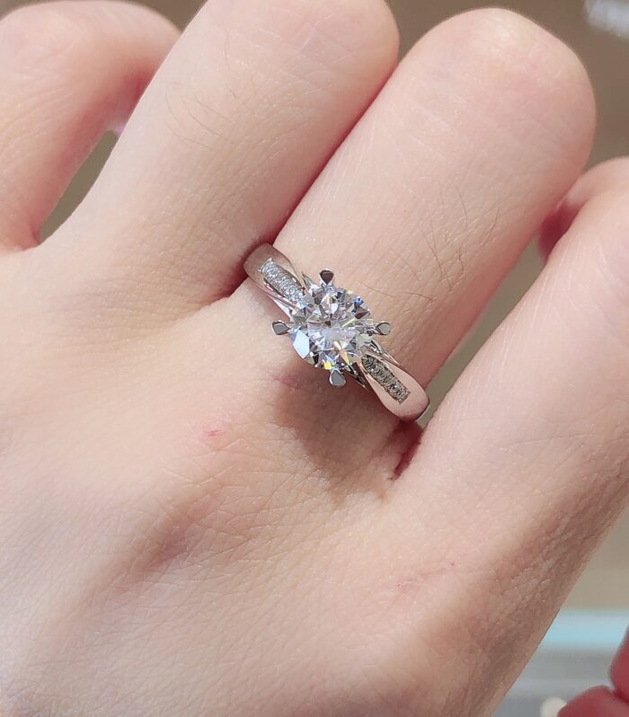 1ct Round Lab Diamond 铂PT950 Ring