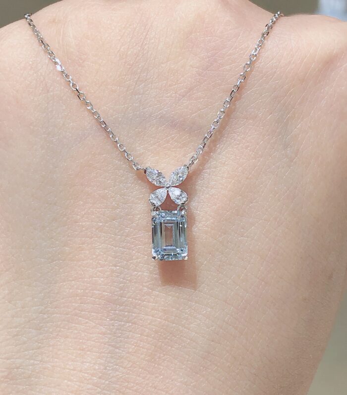 1ct Emerald Lab Diamond 铂PT950 Ring