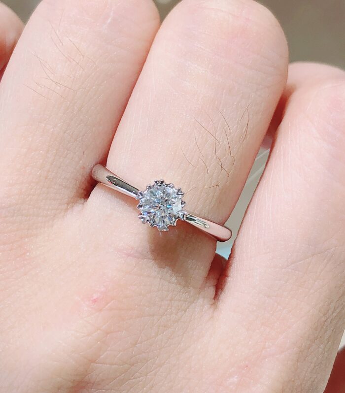 1ct Round Lab Diamond White Gold 18K Ring