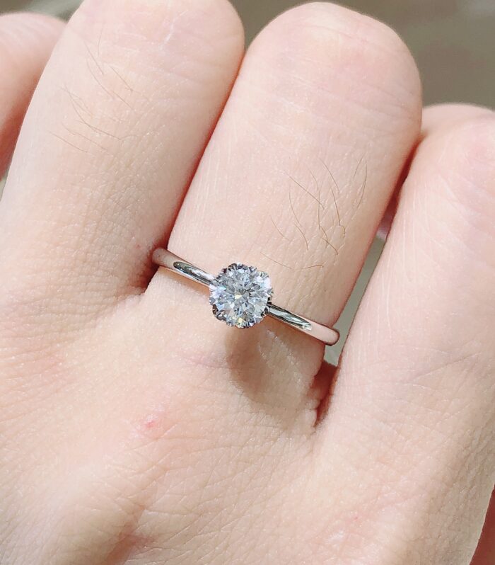 1ct Round Lab Diamond White Gold 18K Ring