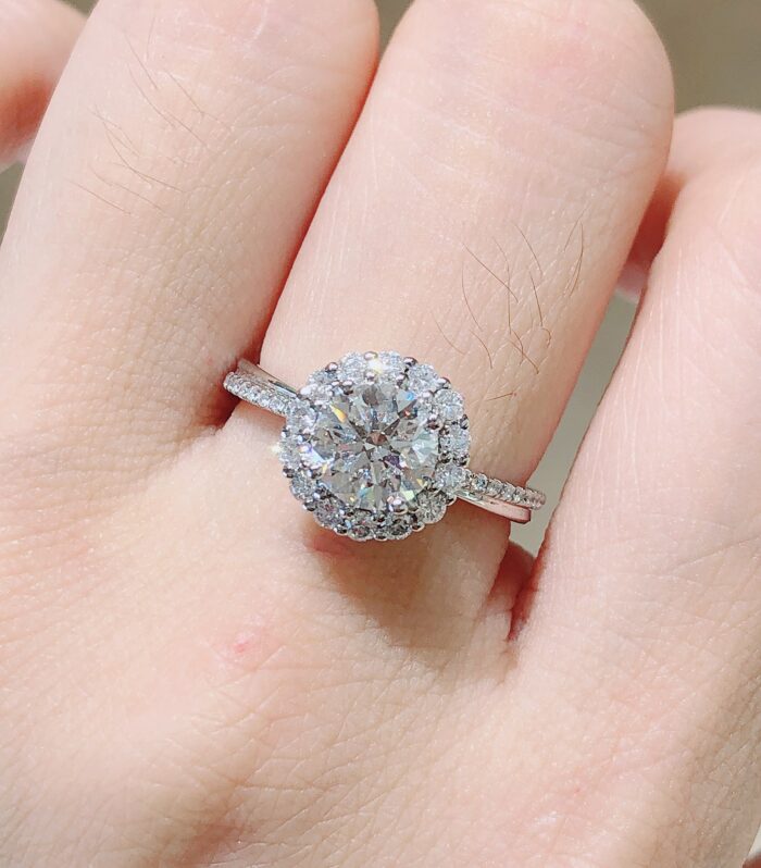 1ct Round Lab Diamond 铂PT950 Ring