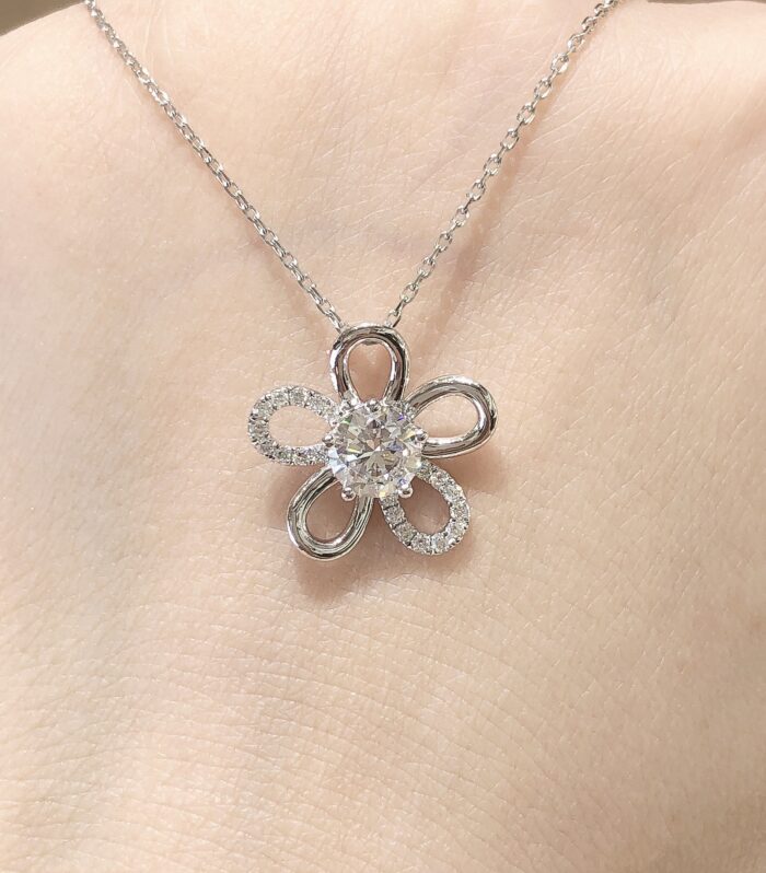 1ct Round Lab Diamond White Gold 18K Ring