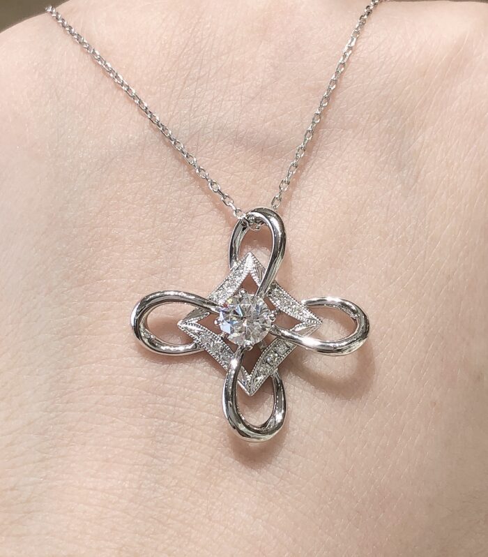 1ct Round Lab Diamond White Gold 18K Ring