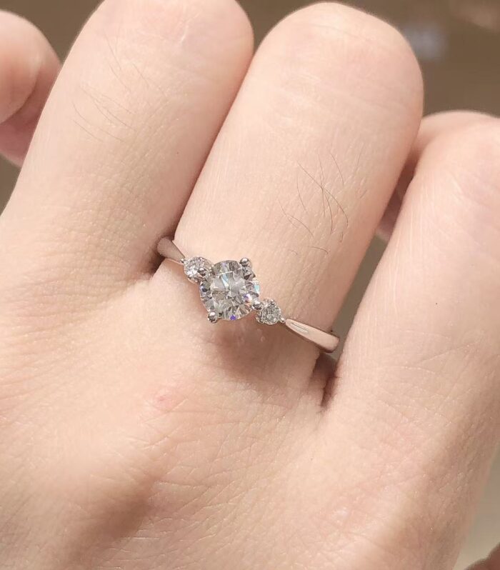 1ct Round Lab Diamond White Gold 18K Ring