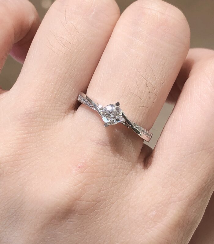 1ct Round Lab Diamond White Gold 18K Ring