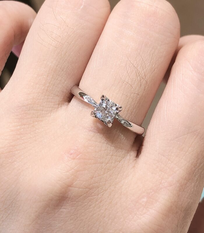 1ct Round Lab Diamond White Gold 18K Ring