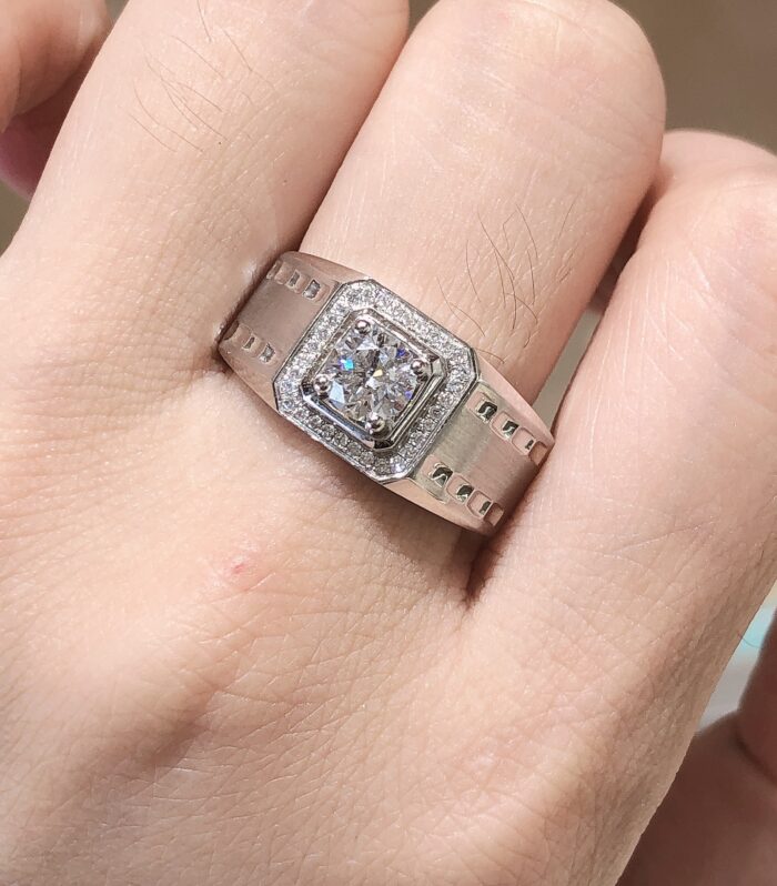 1ct Round Lab Diamond 铂PT950 Ring