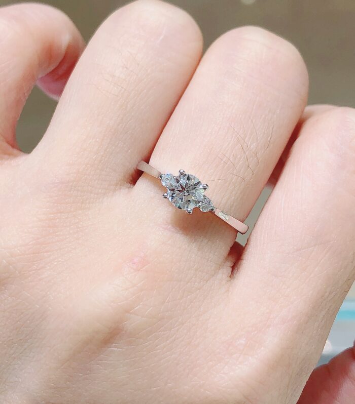 1ct Round Lab Diamond White Gold 18K Ring