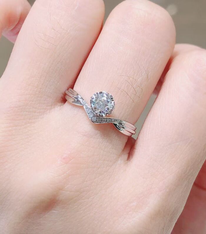 1ct Round Lab Diamond White Gold 18K Ring