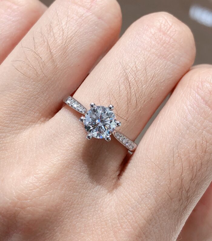 1ct Round Lab Diamond 铂PT950 Ring