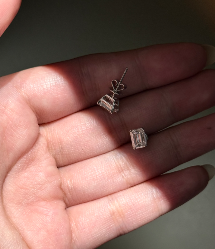 祖母绿切 Lab Diamond 18k白 Ring