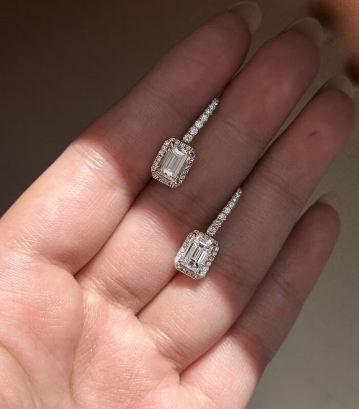 祖母绿切 Lab Diamond 18k白 Ring