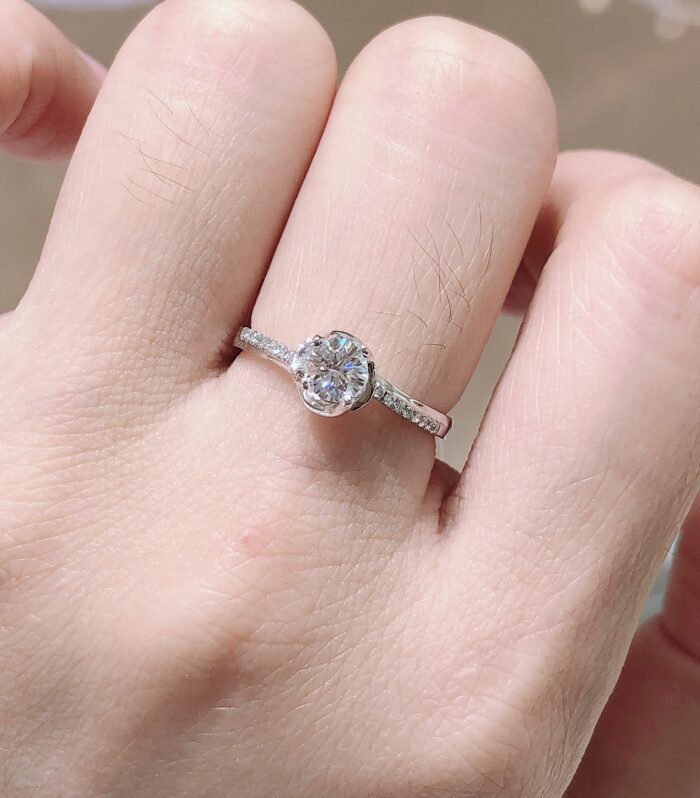 1ct Round Lab Diamond 铂PT950 Ring