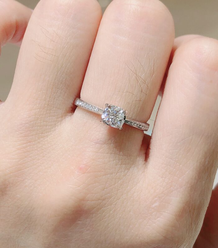 1ct Round Lab Diamond White Gold 18K Ring