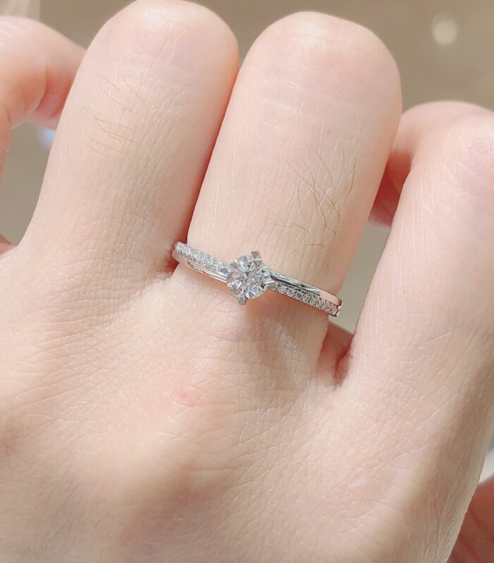 1ct Round Lab Diamond White Gold 18K Ring