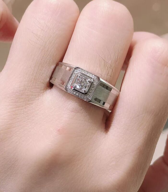 1ct Round Lab Diamond White Gold 18K Ring