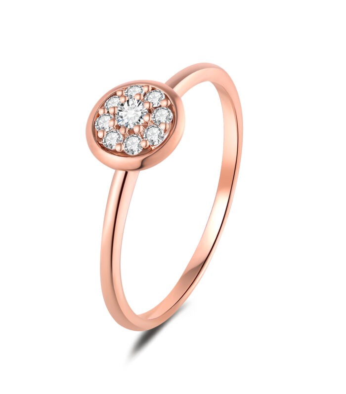 9ct Diamond 18K红 Ring